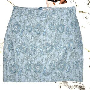 Naked Wardrobe Blue Lace Skirt, Size S